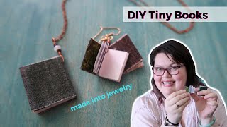DIY Tiny Book - made into jewelry