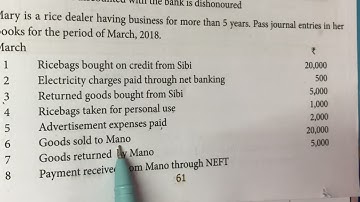 11 th std Accountancy / Chapter 3 / Excercise 12 / Accountancy in tamil