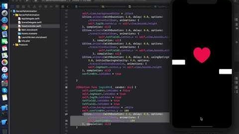 LogIn Screen Animation Swift 5 Xcode 11.