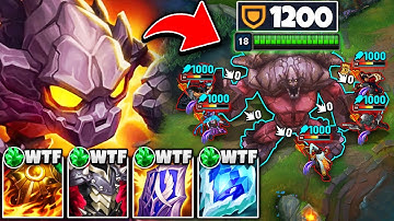 The enemies picked all AD champs, so I stacked 1200 Armor on Malphite (99% DMG REDUCTION)