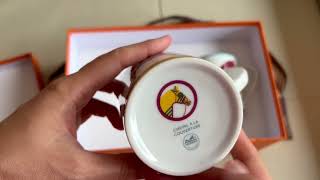 HERMES PAIR MUG CHEVAL COUVERTURE UNBOXING