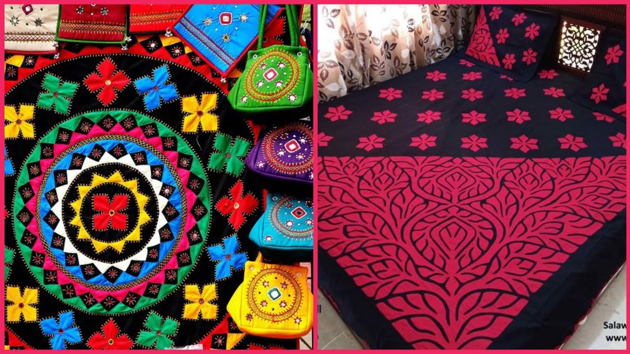 amazing 👏 new ideas 💡 of applique rilli or bedsheets/#/ traditional style rilli or bedsheets.