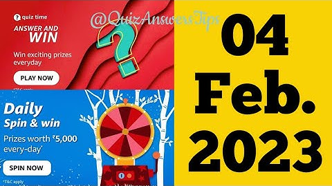 Amazon Quiz Today | Amazon Quiz Answers Today I 04 February 2023