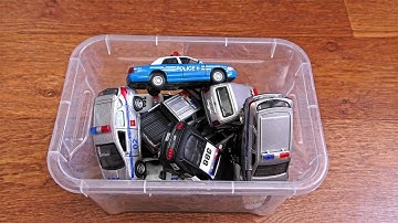 Various Police Toy Cars taken out of the Box and reviewed with interrior