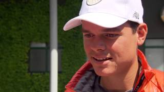 Milos Raonic interviews for the job of Wimbledon Champion