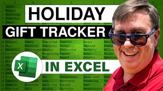 Excel - Holiday Gift Tracker With Pop-Up Pictures in Excel