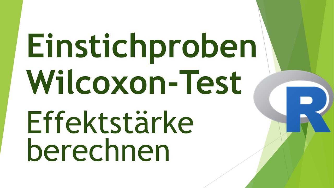 Effektstärke Einstichproben-Wilcoxon-Test in R - Daten analysieren in R (61) - YouTube