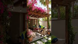 Backyard Patio Makeover Timelapse | Small Patio Transformation Into Luxury Garden Oasis 🌿✨