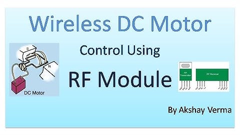 Wireless DC motor control using RF Module