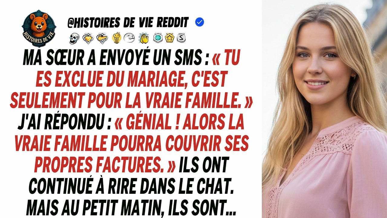 Ma sœur m'exclut du mariage : « Pas la vraie famille ». Alors j'ai décidé de réagir...