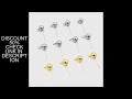 30pcs 3/4/5/6mm 316 Stainless Steel Gold Pin Findings Stud Earring Basic Pins Stoppers Connector For