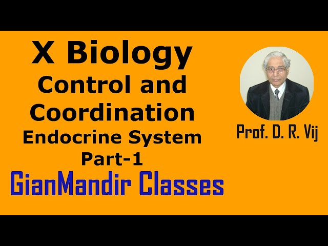 X Biology | Control and Coordination | Endocrine System Part-1 by Manjit Ma'am