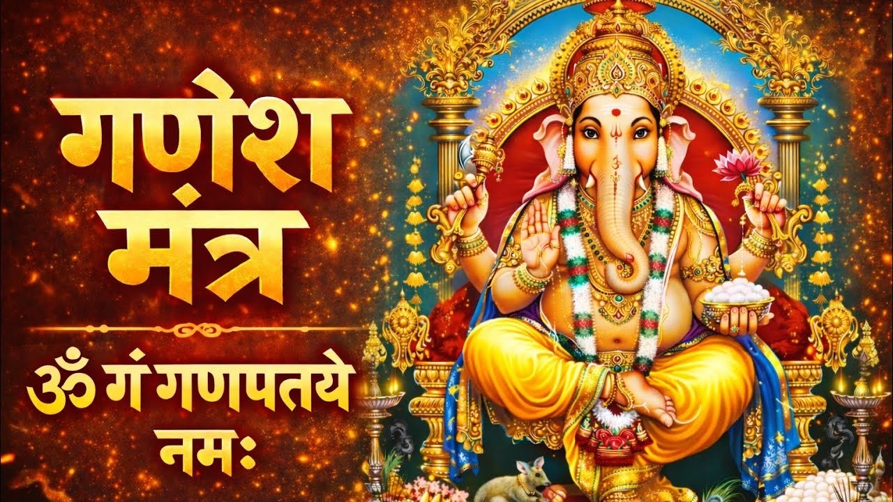 ॐ गण गणपतये नमो नमः | Ganesh Mantra 108 Times | श्री गणेश मंत्र | सुखकर्ता दुखहर्ता  Suryansh Bhakti