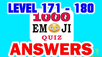 1000 Emoji Quiz Level 171 - 180 - All Answers - Walkthrough ( By DINS )