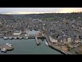 Honfleur filmée par Drone en automne pendant le confinement