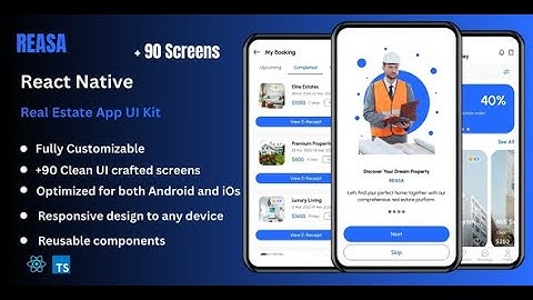 Reasa - Real Estate React Native Expo App Ui Kit | Light Theme