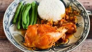 Chicken braised in caramelized ginger sauce - Gà kho gừng xả