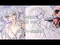 sketching ideas and coloring digitally ✧ cozy asmr drawing + no talking *☾