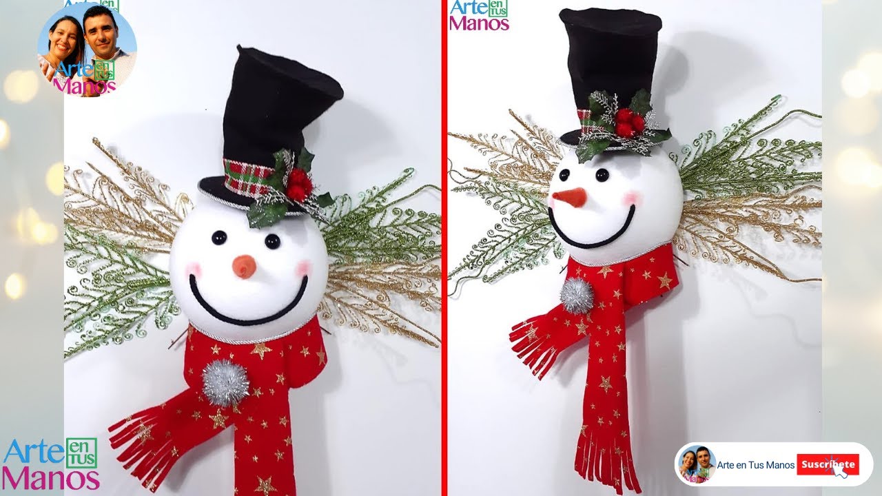 Snowman for the Tree or to Decorate the Doors - YouTube