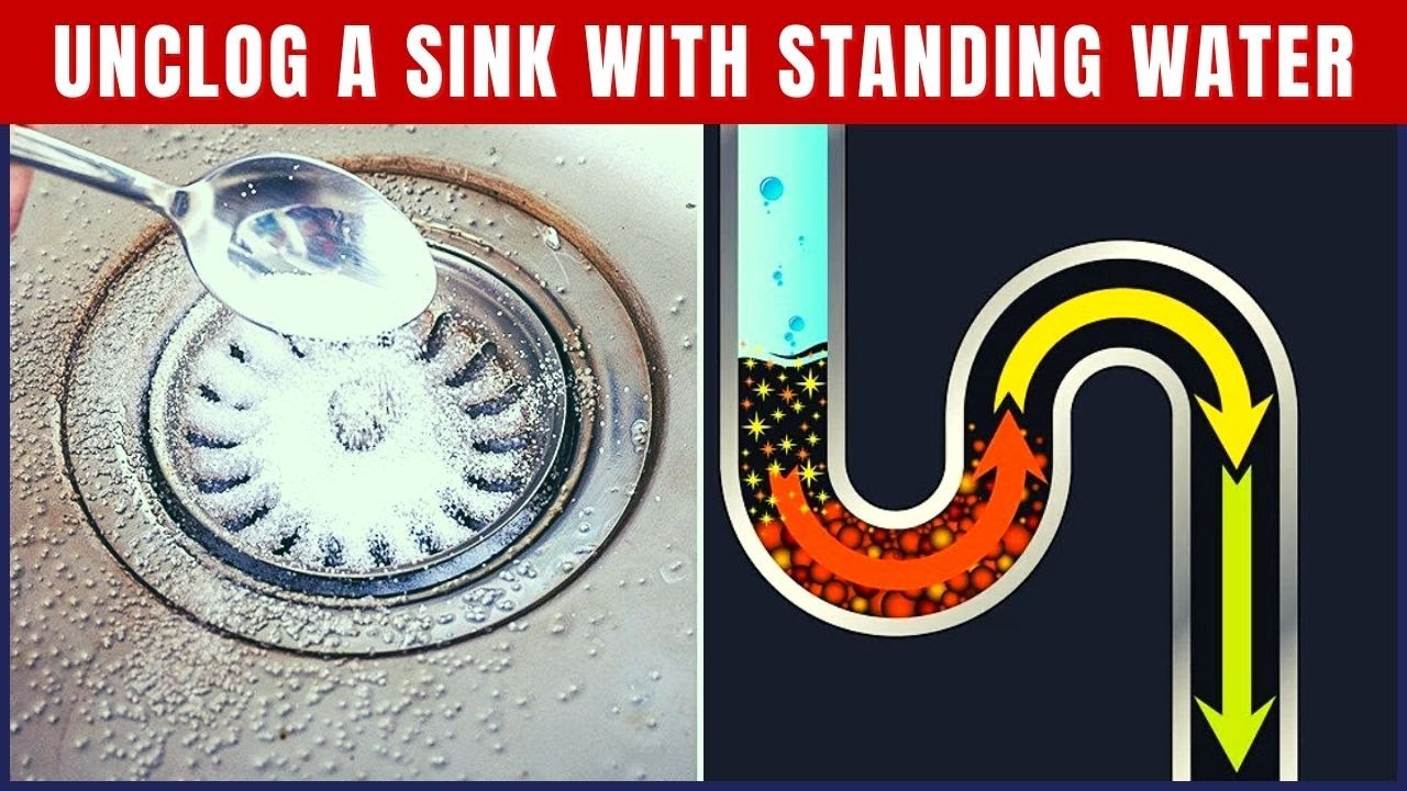 How to Unclog a Double Kitchen Sink With Standing Water