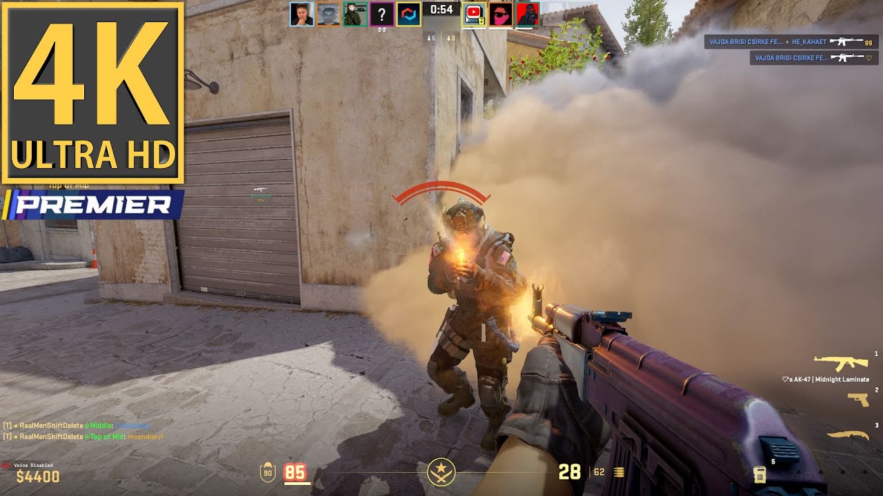 Counter Strike 2 Gameplay 4K (No Commentary) Ranked Premier 