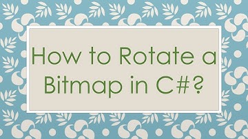 How to Rotate a Bitmap in C#?