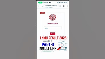 LNMU Part 3 Result 2025 (जारी) Link Out Session: 2022-25 | LNMU RESULT 2025