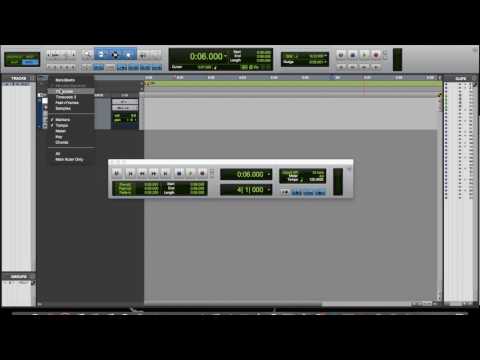 The Main Counter and Meter sections in Pro Tools