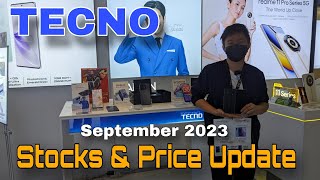 TECNO Stock & Price Update September 2023, Tecno Phantom V Fold  / Phantom X2 Series / Tecno Pova 5