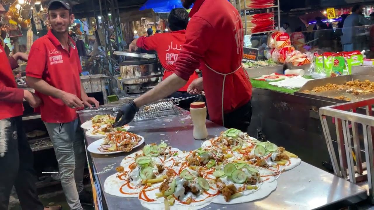 Inside Pakistan Busiest Street Food Tour | Turkish Wrap | Shawarma | 