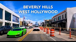 Driving Beverly Hills to West Hollywood, Rodeo Drive, Sunset Strip