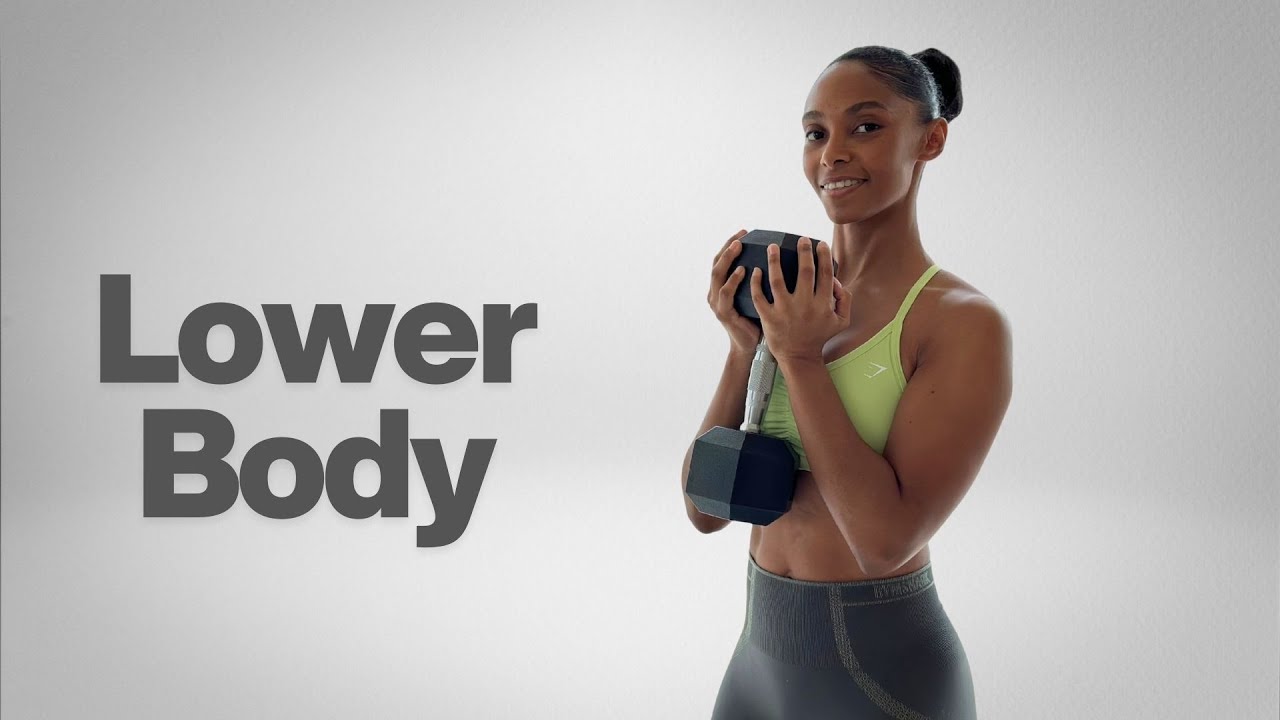 20 minute LEGS & GLUTES Lower Body Dumbbell Workout | Toning & Shaping ...