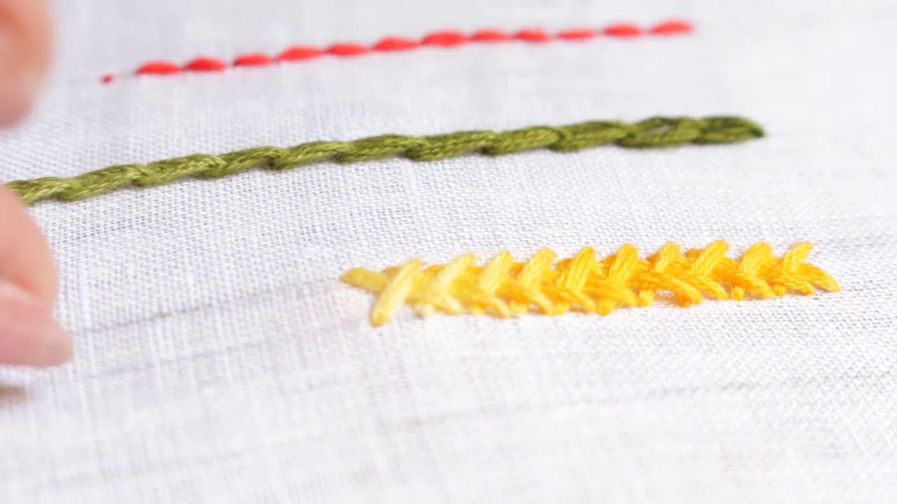 Hướng Dẫn Mũi Thêu Tay Cơ Bản - Basic Embroidery Stitches - Youtube