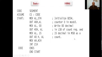 Interfacing Program of 8254 with 8086 Microprocessor