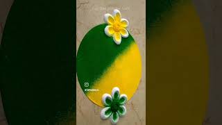 Beautiful Flowers Rangoli Design For Diwali Festival #rangoli