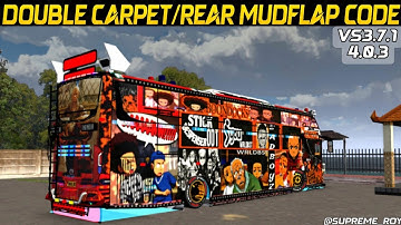 BUSSID MOD MUDFLAP/DOUBLE CARPET /REAR MUDFLAP CODE/vs3. 7.1_vs4.0.3... check the description 😁 👇