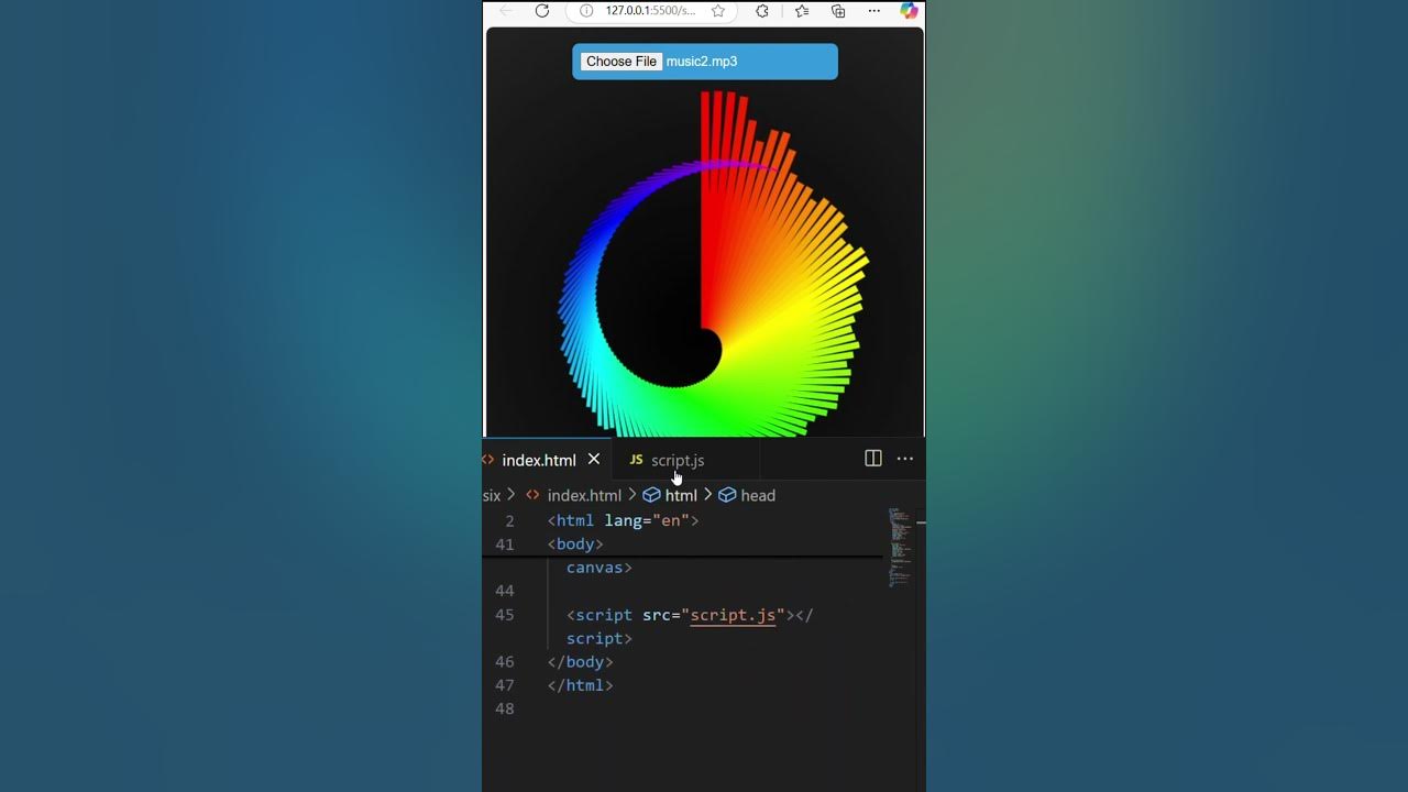 Audio Visualizer (part 2) #shorts #javascript - YouTube