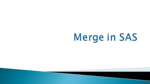 Merge in SAS