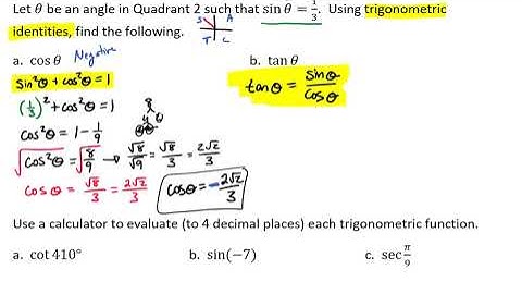 Using Trigonometric Identities to Solve for Theta and Using a Graphing Calculator to Evaluate Video
