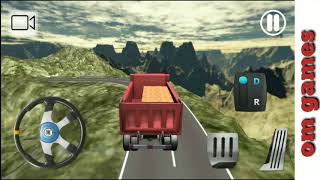পাহাড়ের উপরদিয়ে কার্গো গাড়ি ড্রাইভিং। Cargo car driving Offroad games, Hill top road screenshot 4