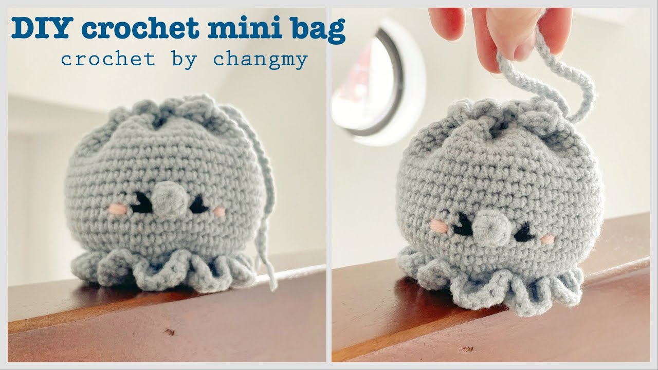 181. DIY crochet octopus bag by changmy | Hướng dẫn móc túi hình bạch tuộc xinh xắn, dễ thương