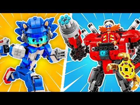 Who Is Stronger: Doctor Eggman Mech vs Super Sonic Robot in LEGO | ROBO Bricks Channel