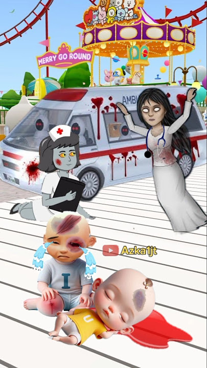 Upin and Ipin were taken by a scary ghost ambulance #cartoon #animation #upindanipin #ghost #ghos...