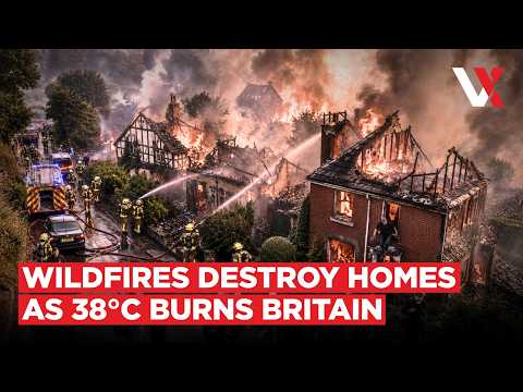 UK Wildfires Explode In 38°C Heat | Homes Burn As Britain Battles Deadly Fifth Heatwave | VERTEX