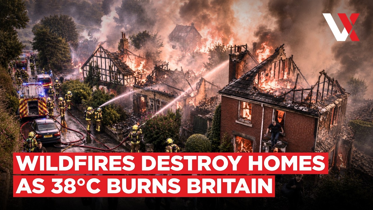 UK Wildfires Explode In 38°C Heat | Homes Burn As Britain Battles Deadly Fifth Heatwave