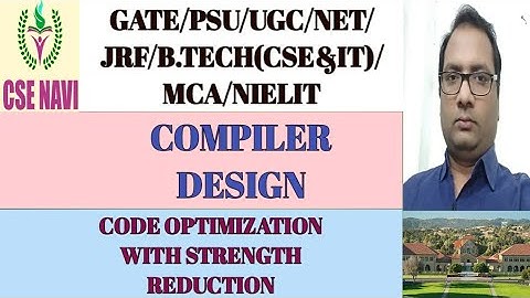 STRENGTH REDUCTION IN COMPILER DESIGN /STRENGTH REDUCTION /CODE OPTIMIZATION TECHNIQUE