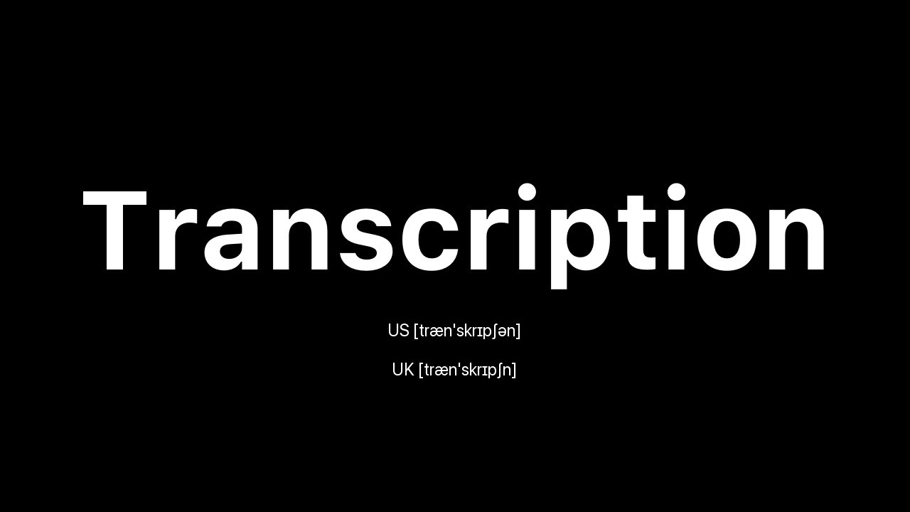 How to Pronounce Transcription 🇺🇸 American English vs. 🇬🇧 British
