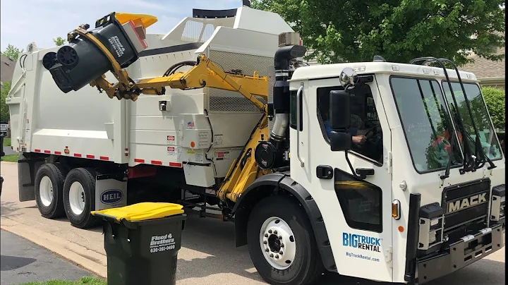 Brand New Big Truck Rental Heil Python Automated Side Loader Garbage Truck