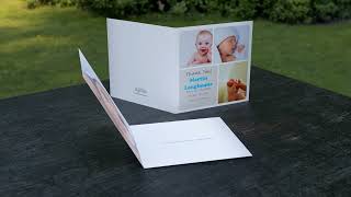 Baby Thank You Card B3 Design - for a Boy