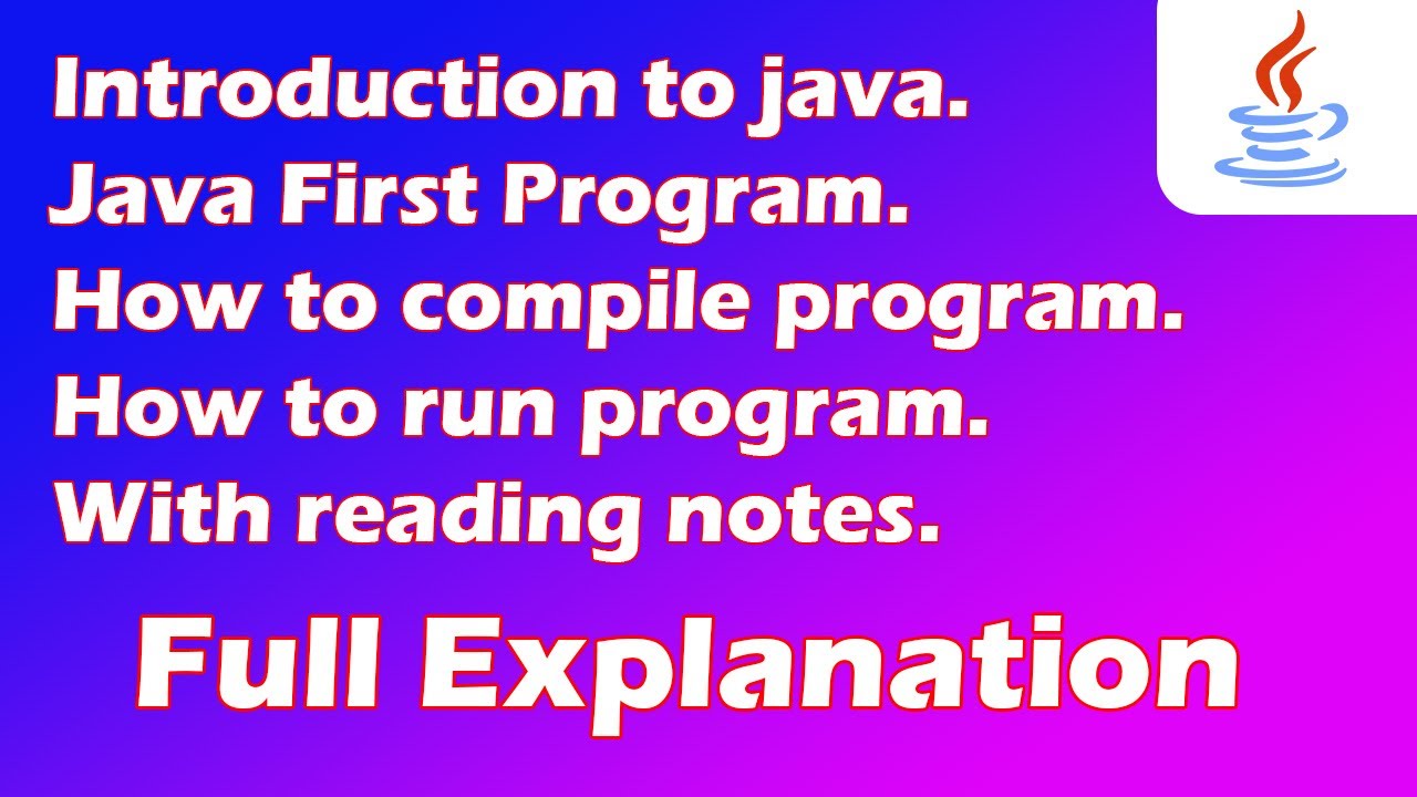 Introduction to JAVA (Gujarati) | What is java? First program of java ...